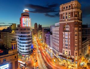 madrid spain road plaza del callao