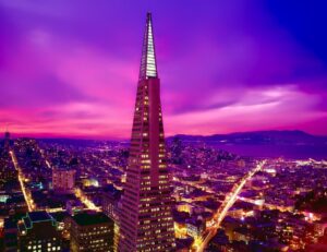 transamerica pyramid skyline city